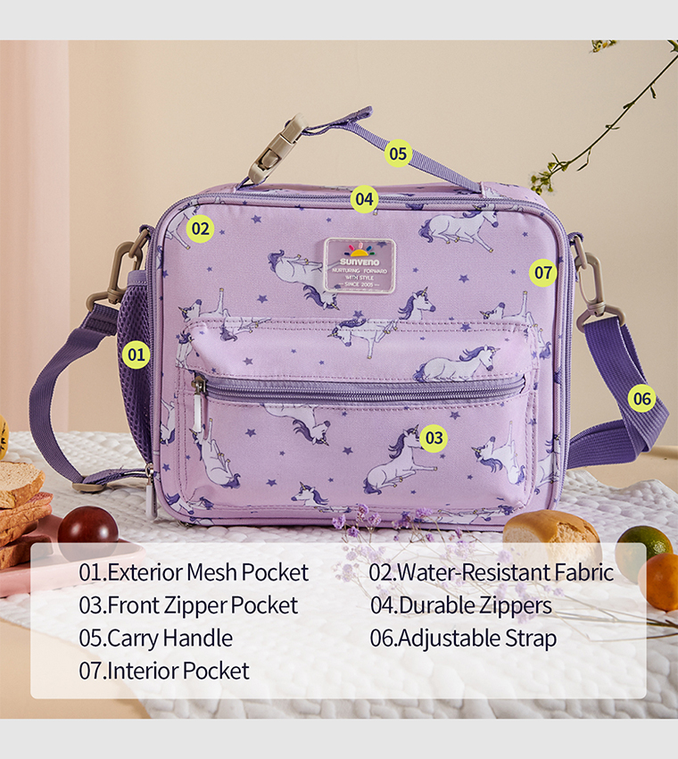 Unicorn Themed Lunch Bag with Sling