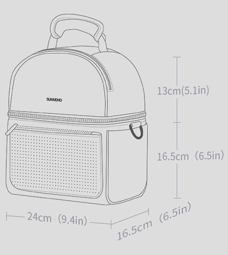 Insulated Lunch Bag With Thermo Box