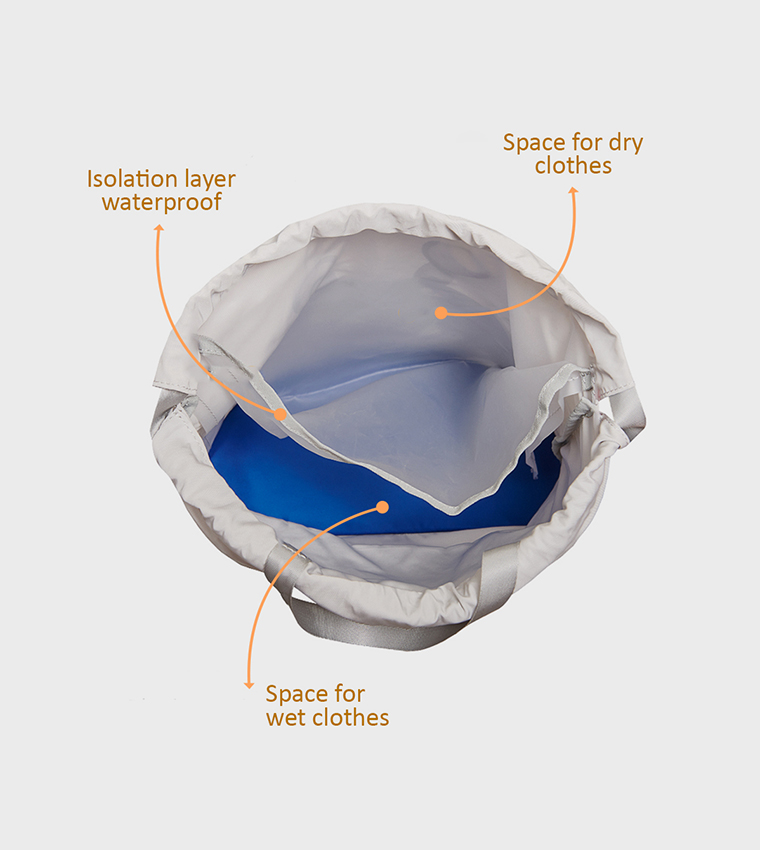 3D Sling School or Swimming Bag with Shoe Compartment