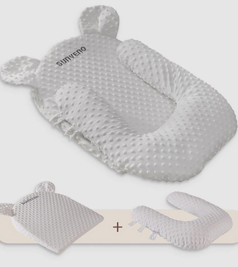 Portable Baby Anti-spill Milk U Shape Pillow with 10° Slope Pad