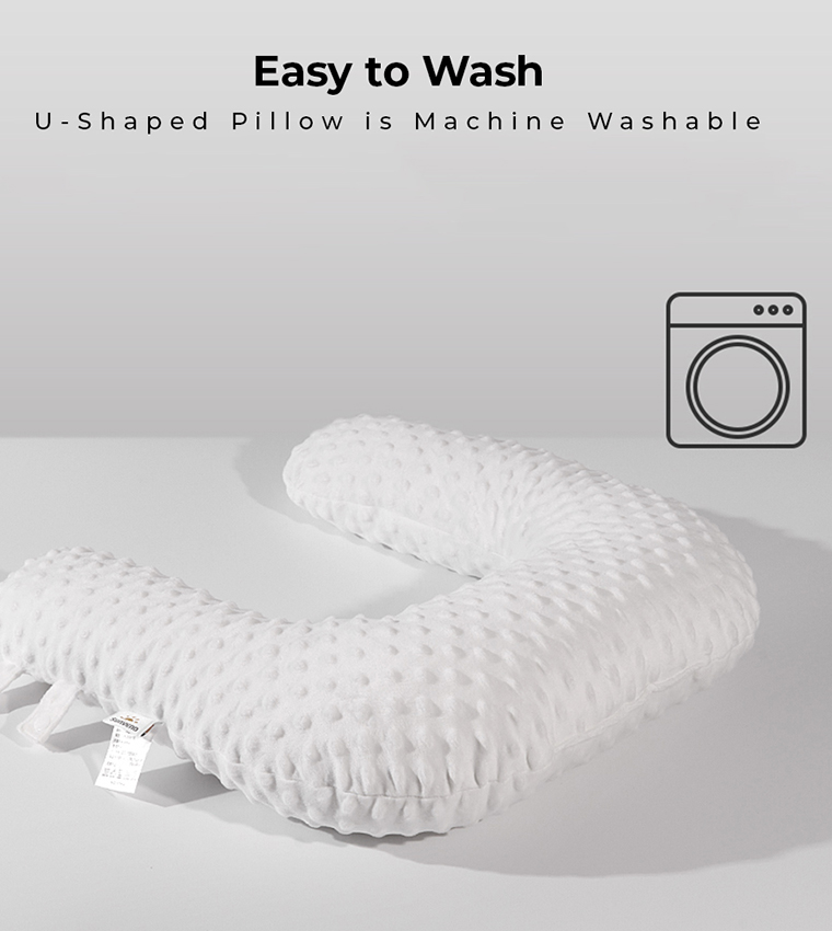 Portable Baby Anti-spill Milk U Shape Pillow with 10° Slope Pad