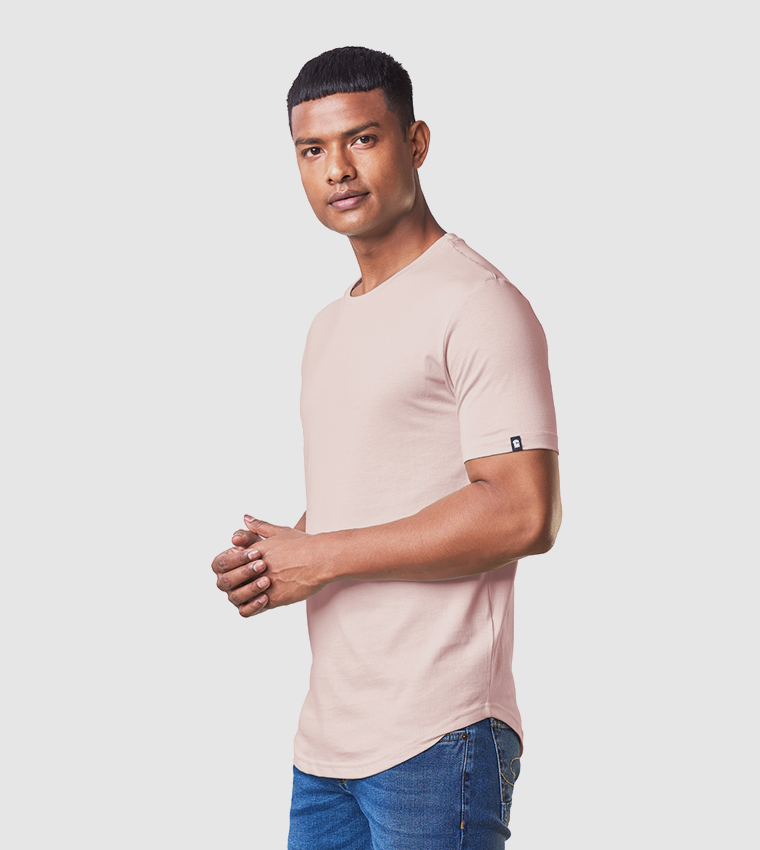 Solid Crew Neck Short Sleeves T-Shirt