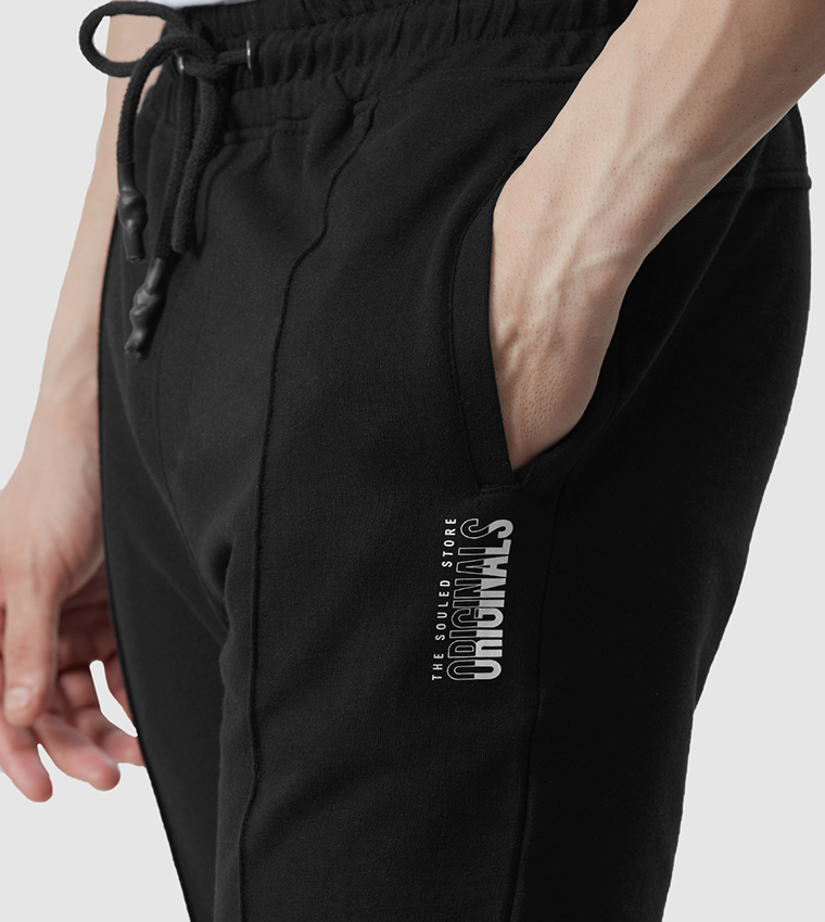 Printed Drawstring Waist Joggers