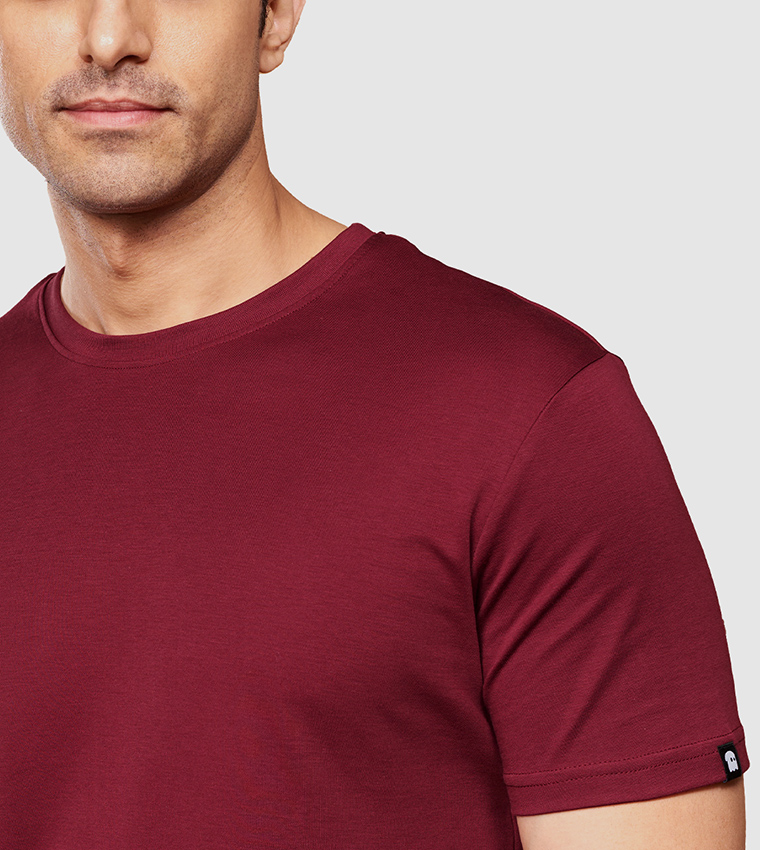 Solid Crew Neck Short Sleeves T-Shirt