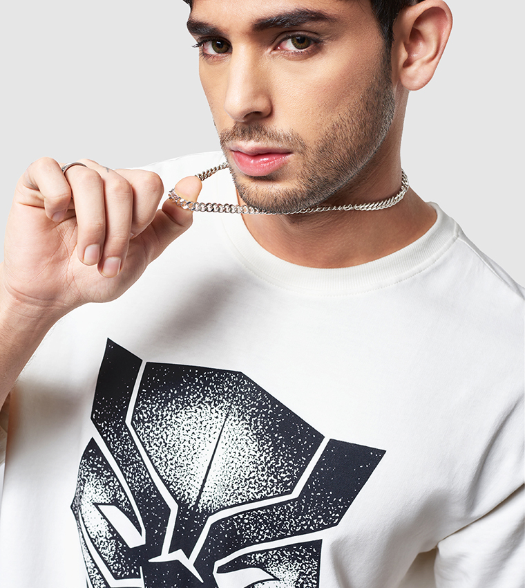 Official Panther T'Challa's Clan Printed Oversized T-Shirt