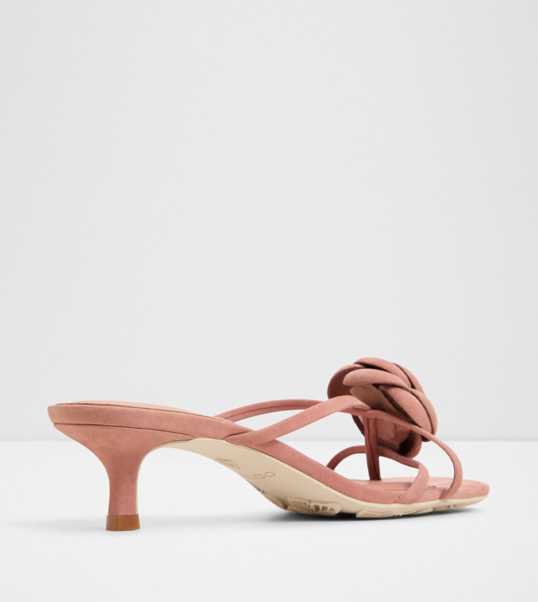 SOFIANE Rose Applique Heeled Sandals