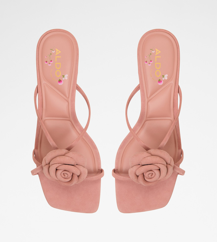 SOFIANE Rose Applique Heeled Sandals