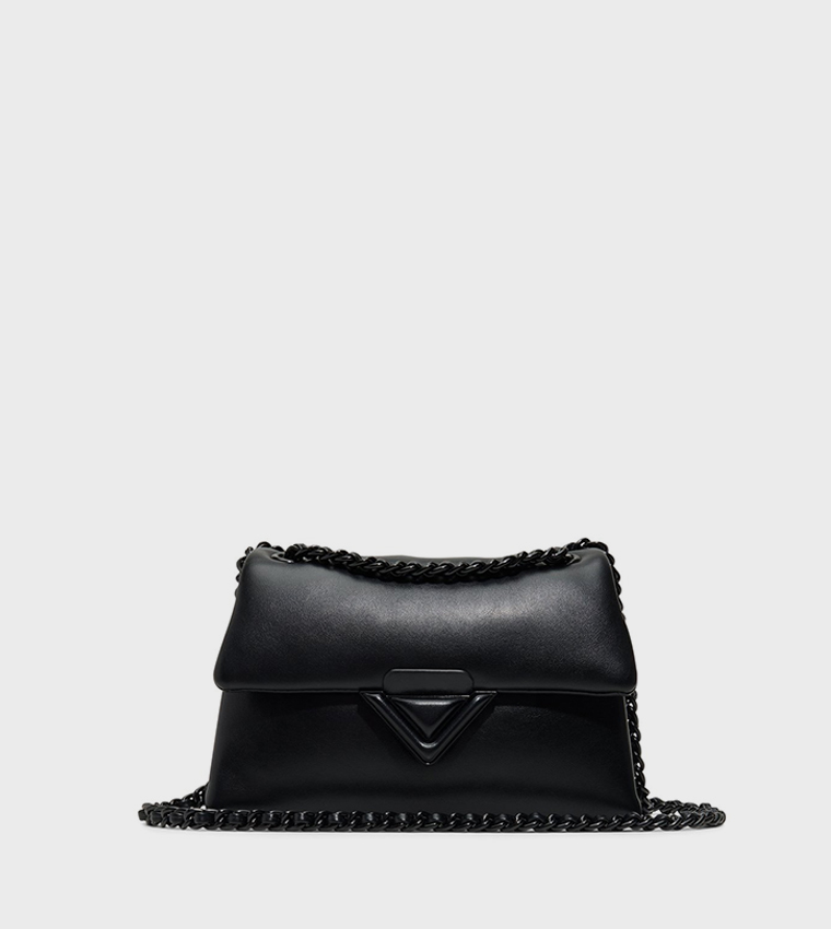 SOFTPUFF Textured Flap Crossbody Bag