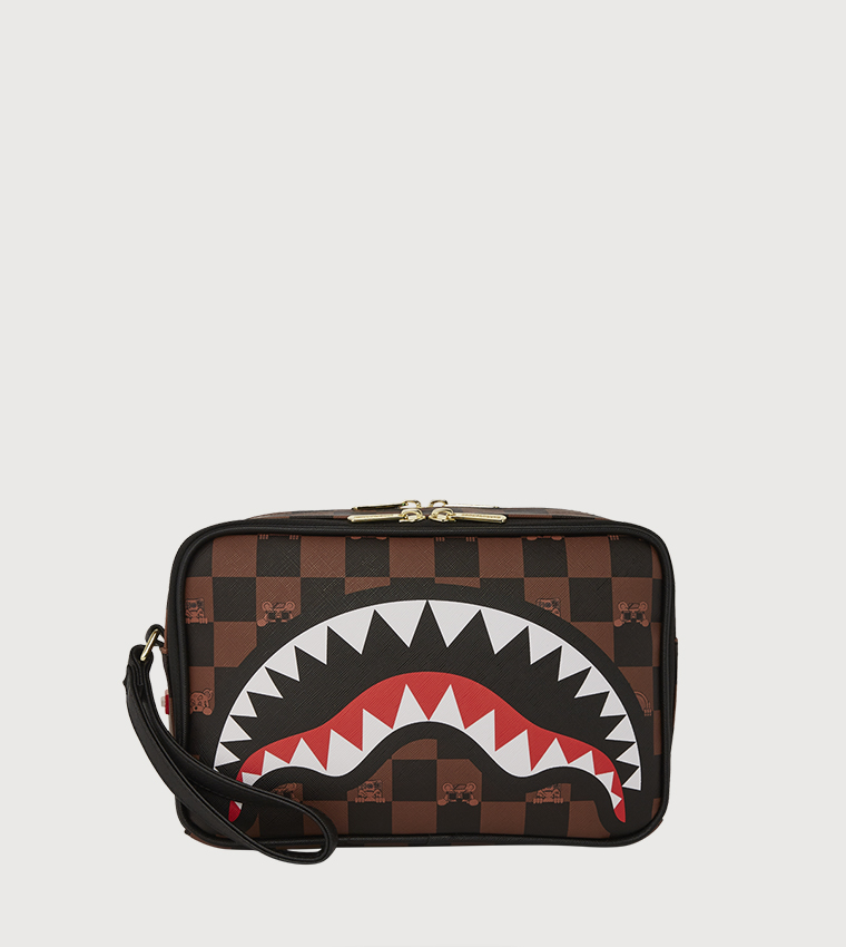 Peeking Character Check Toiletry Bag