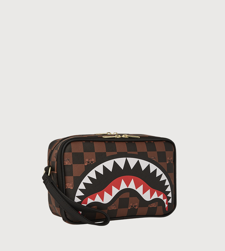 Peeking Character Check Toiletry Bag