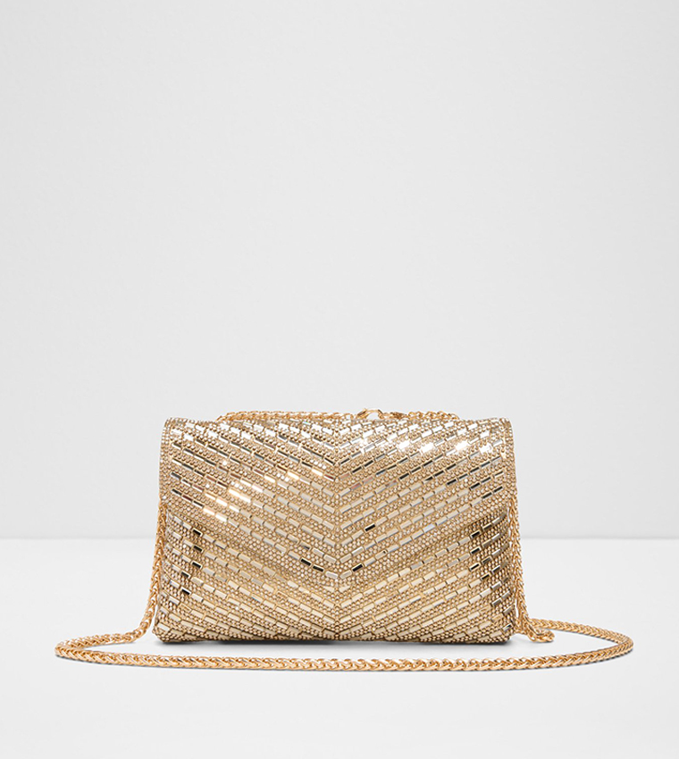 SPARKLE Embellished Envelop Crossbody Bag