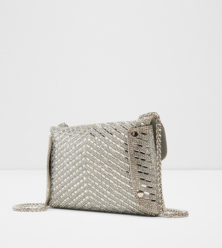 SPARKLE Embellished Envelop Crossbody Bag