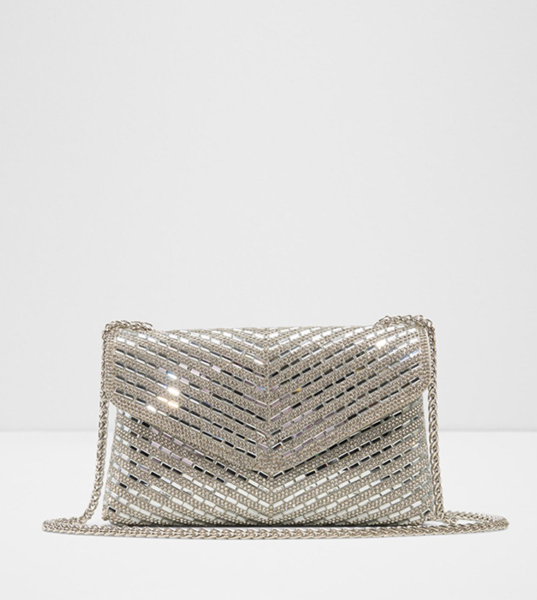 SPARKLE Embellished Envelop Crossbody Bag