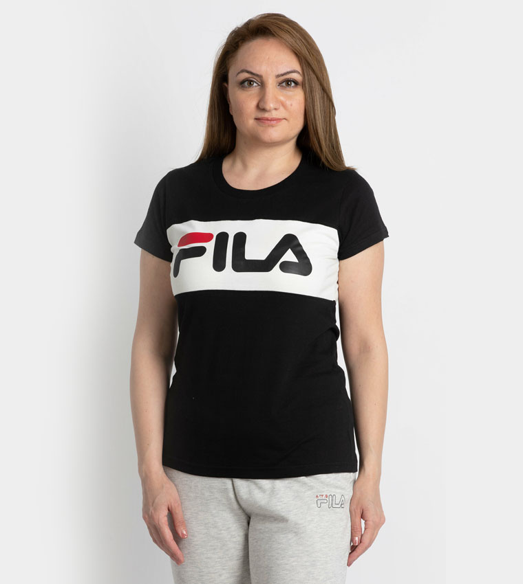 Buy Fila Crew Neck Short Sleeve T Shirt Black In Black 6thStreet Bahrain