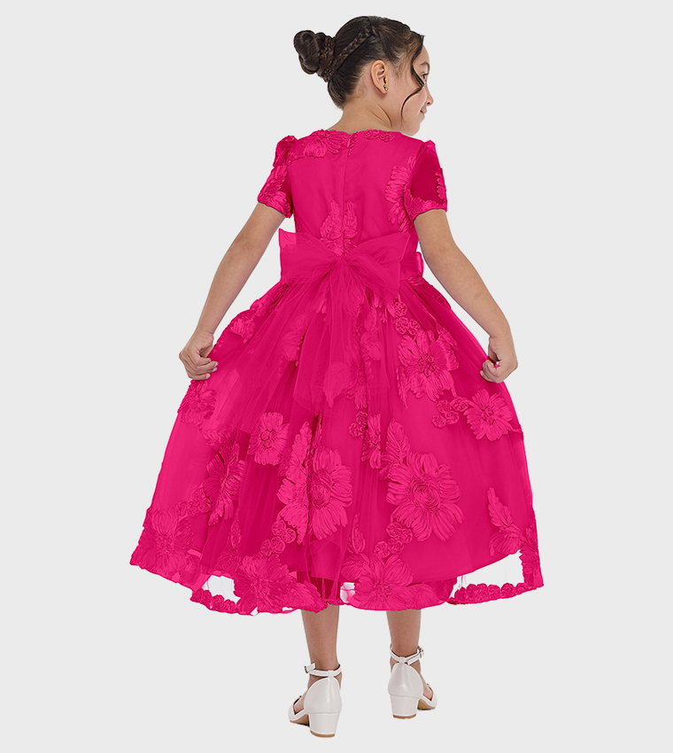 3D Flower Detail Party Dress