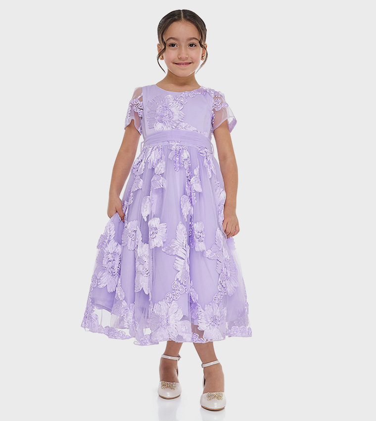 3D Flower Detail Party Dress