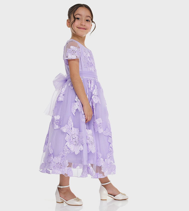 3D Flower Detail Party Dress