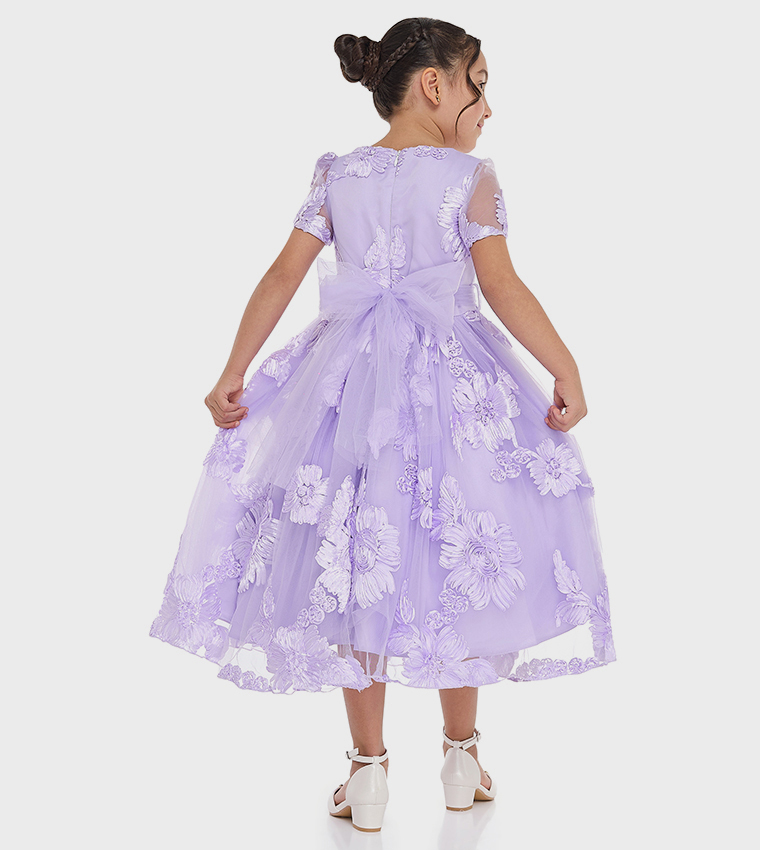 3D Flower Detail Party Dress