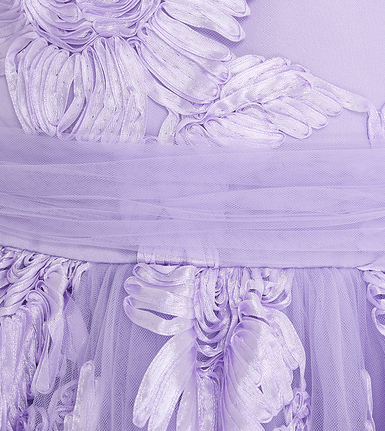 3D Flower Detail Party Dress