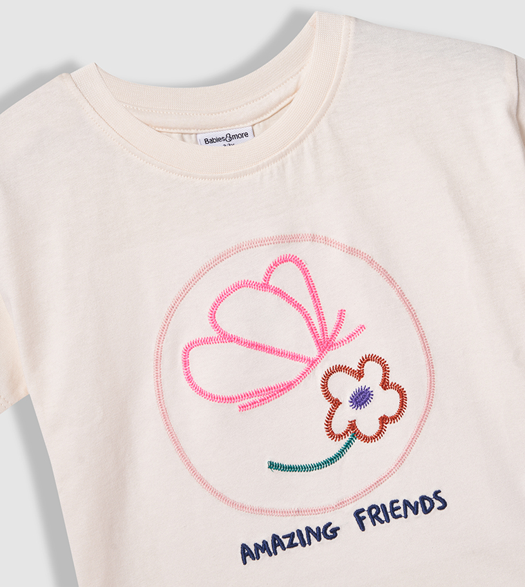 Embroidered Short Sleeves T-Shirt