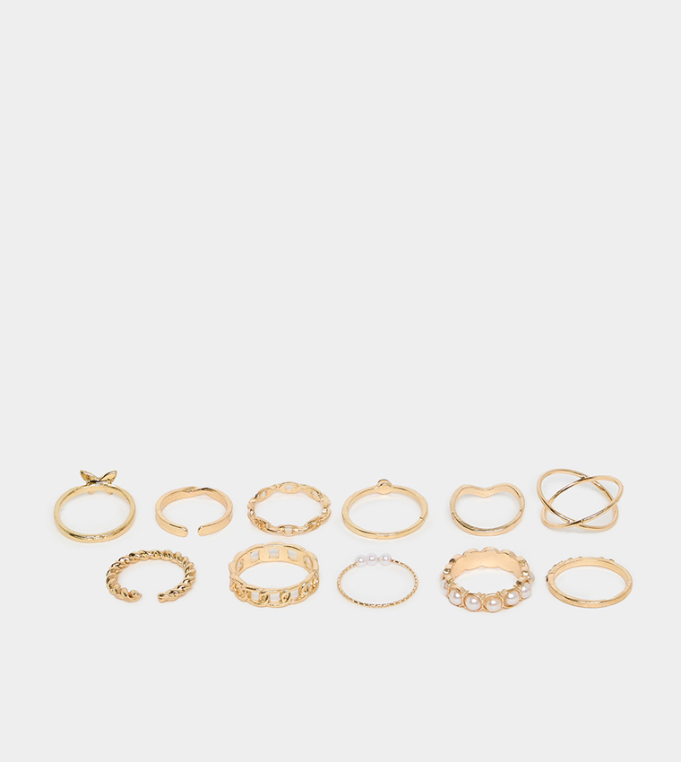 طقم خواتم - 15 قطعة 