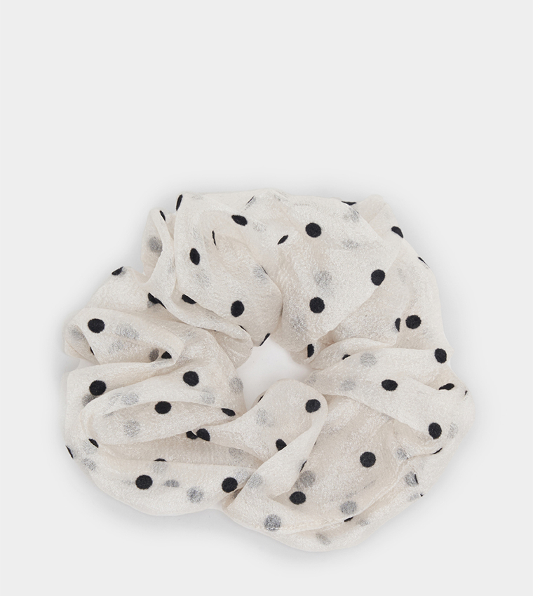 Polka Dot Hair Scrunchie