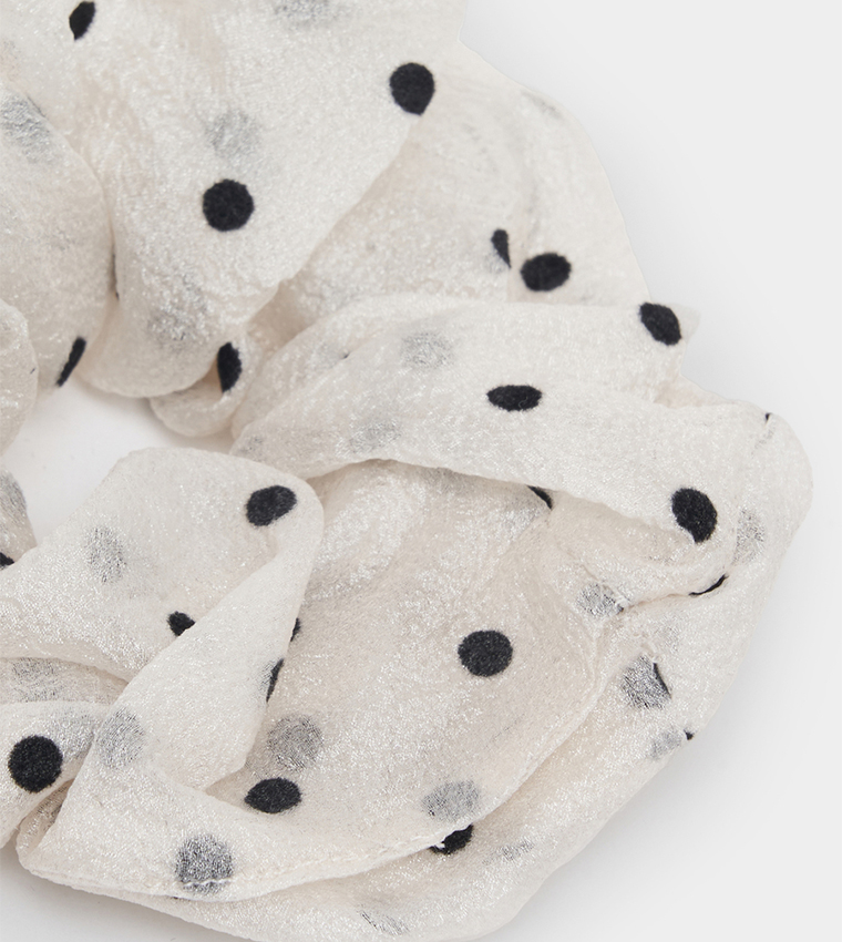 Polka Dot Hair Scrunchie