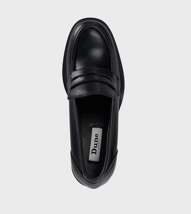 Textured Block Heeled Loafers