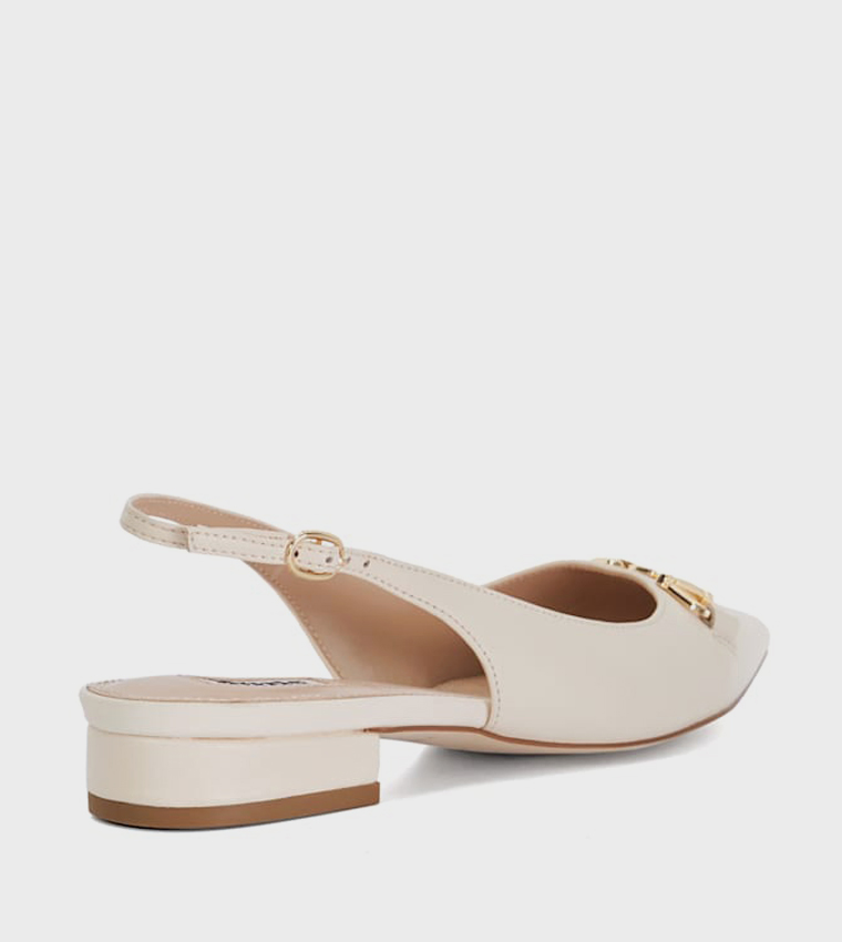 HINGE Metal Accent Slingback Pumps