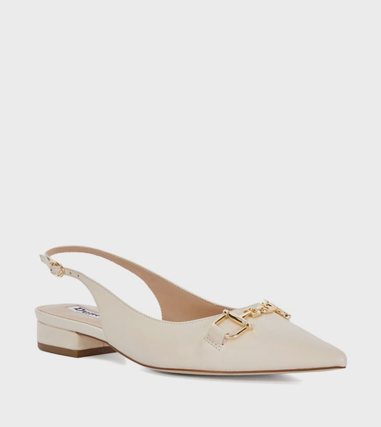 HINGE Metal Accent Slingback Pumps
