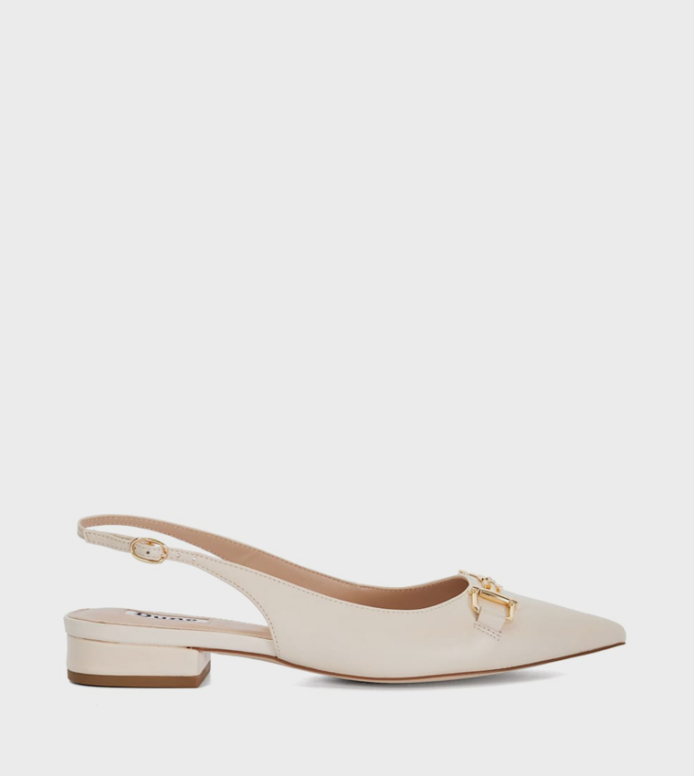 HINGE Metal Accent Slingback Pumps