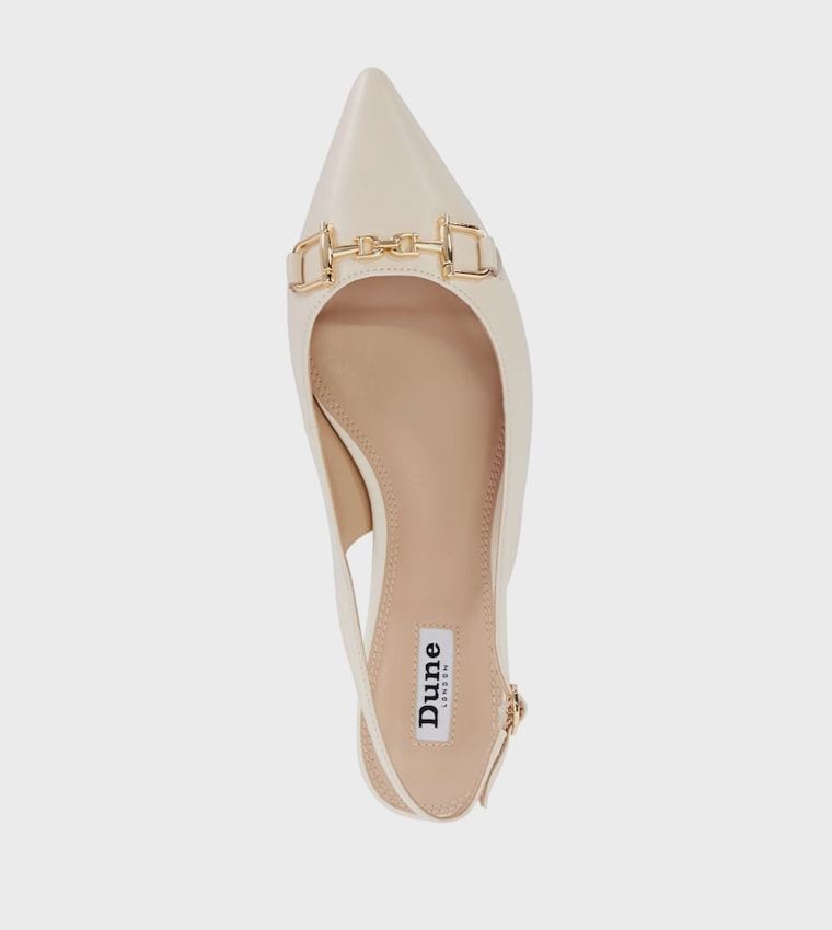 HINGE Metal Accent Slingback Pumps