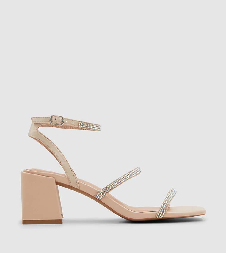 STACYY Ankle Strap Chunky Heel Open Toe Sandals