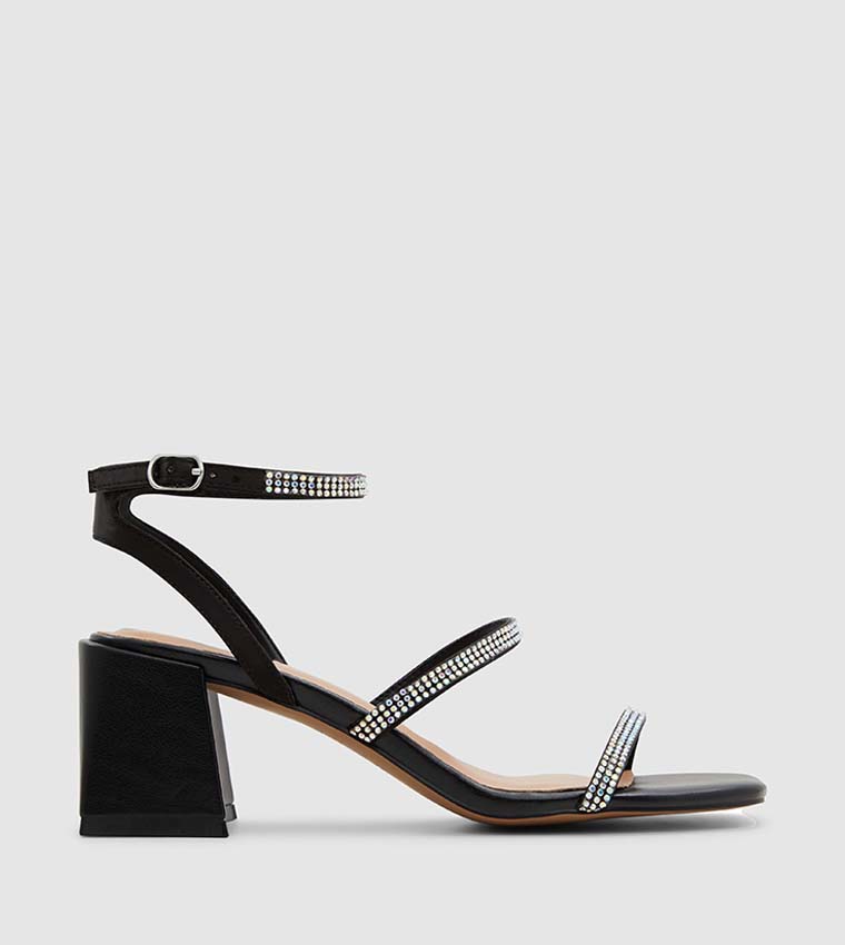 Buy Call It Spring STACYY Ankle Strap Chunky Heel Open Toe Sandals In Black 6thStreet Oman