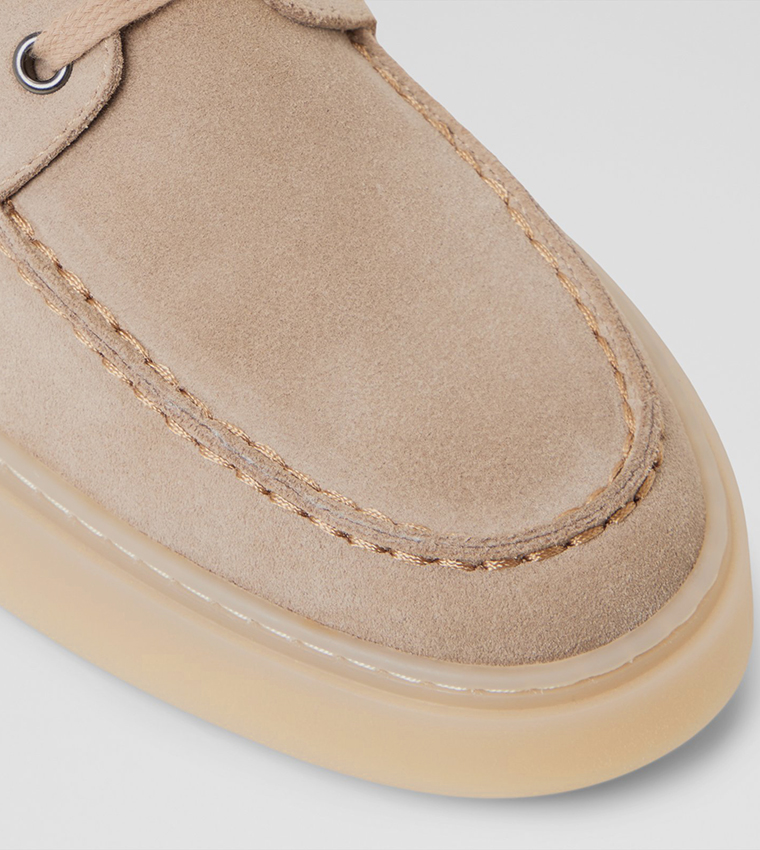 STAZO Round Toe Lace-Up Boat Shoes