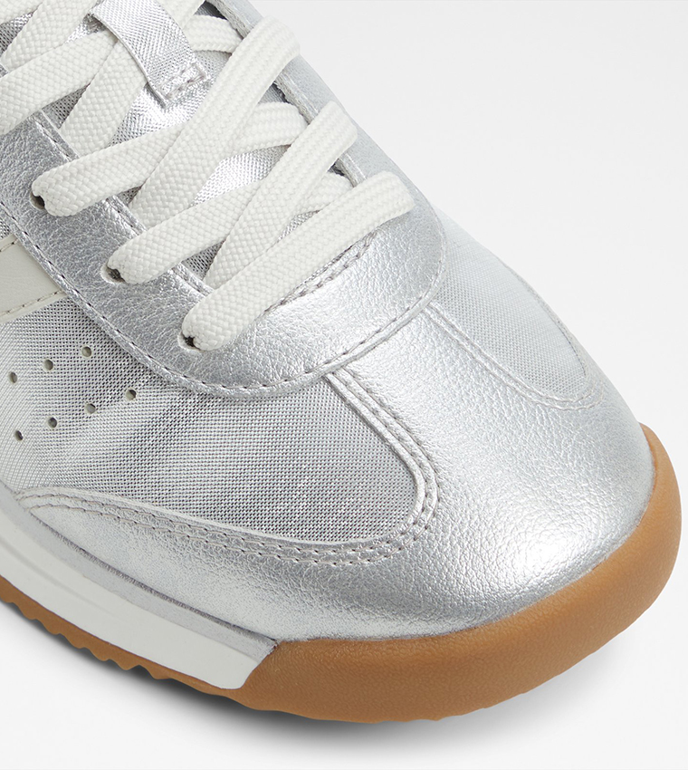 STEPCOUNT Metallic Lace-Up Sneakers