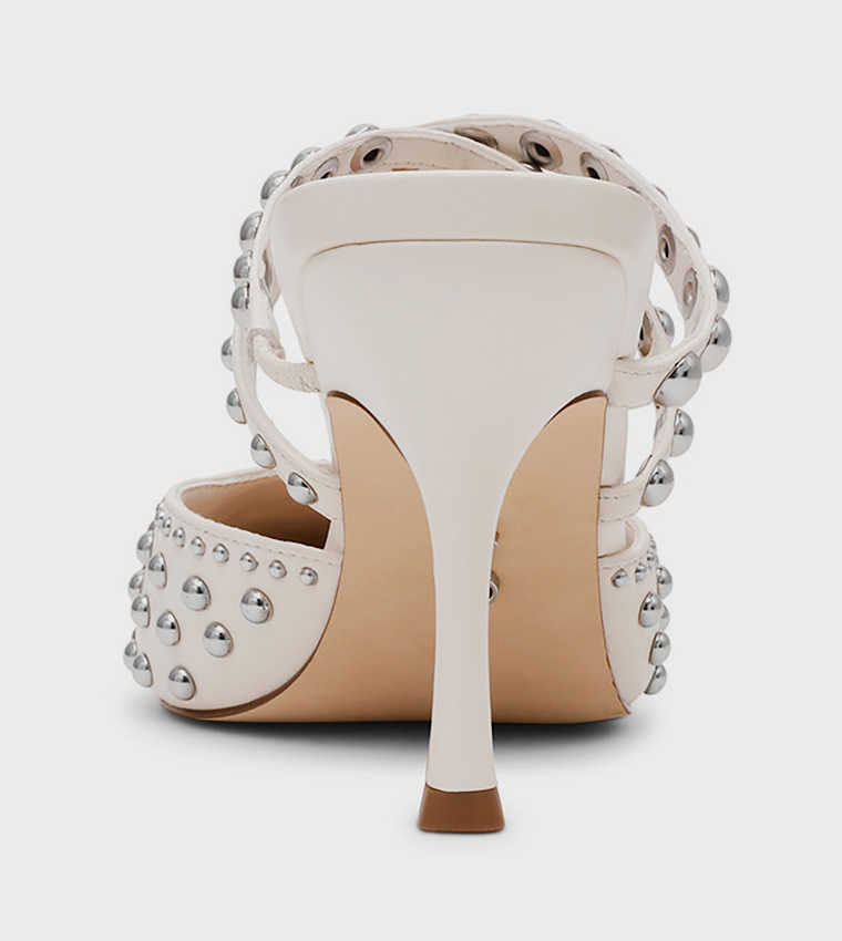 BRECKER Studded Pointed Toe Pumps