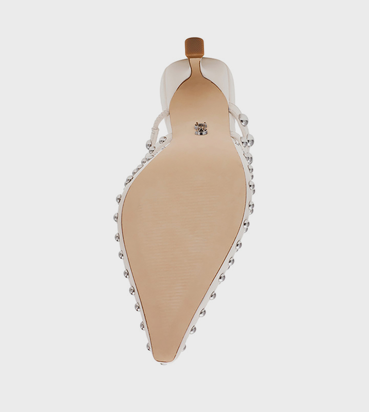 BRECKER Studded Pointed Toe Pumps