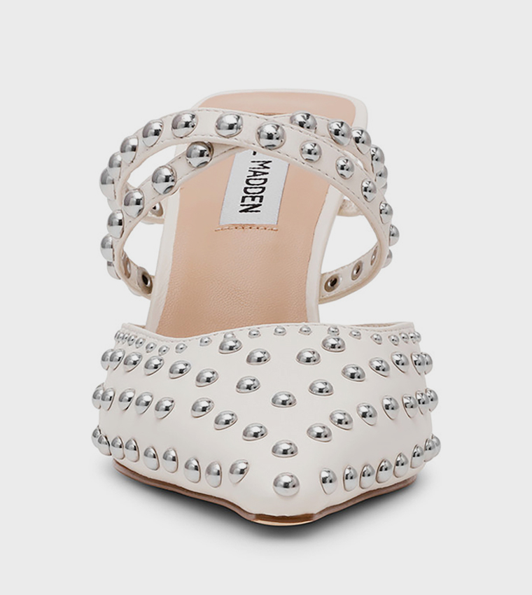 BRECKER Studded Pointed Toe Pumps