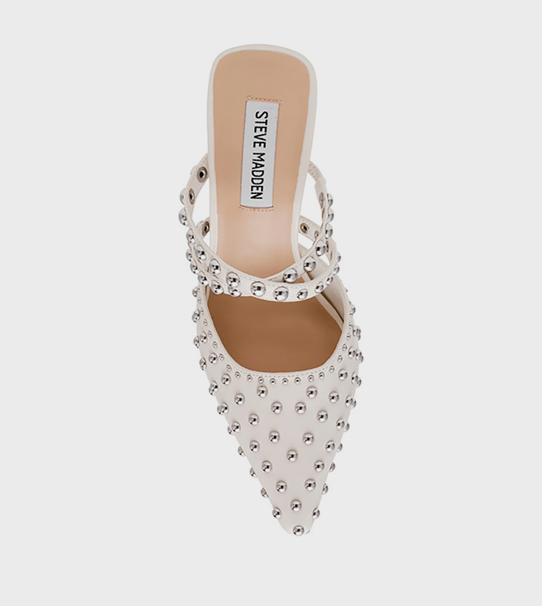 BRECKER Studded Pointed Toe Pumps