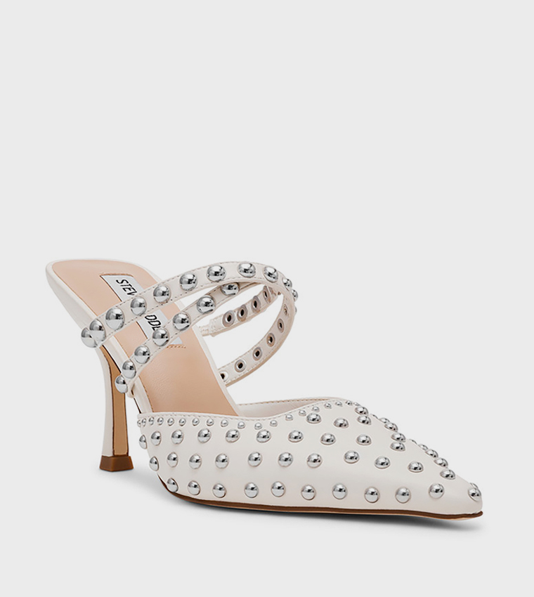 BRECKER Studded Pointed Toe Pumps