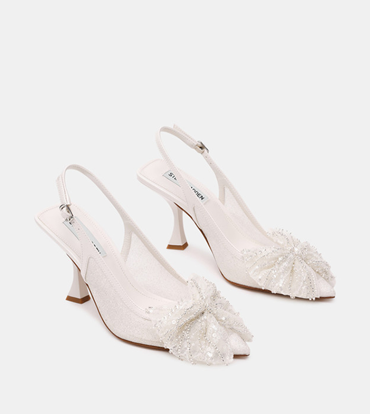 NIGHT-FALL Embellished Slingback Pumps