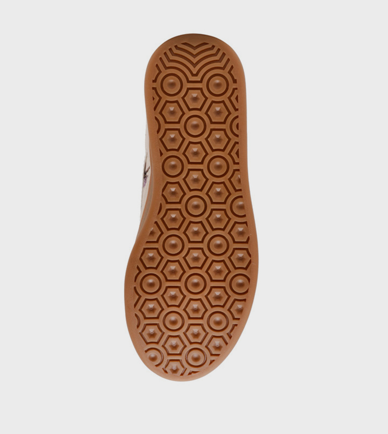 OFF-TRACK Printed Lace-Up Platform Sneakers