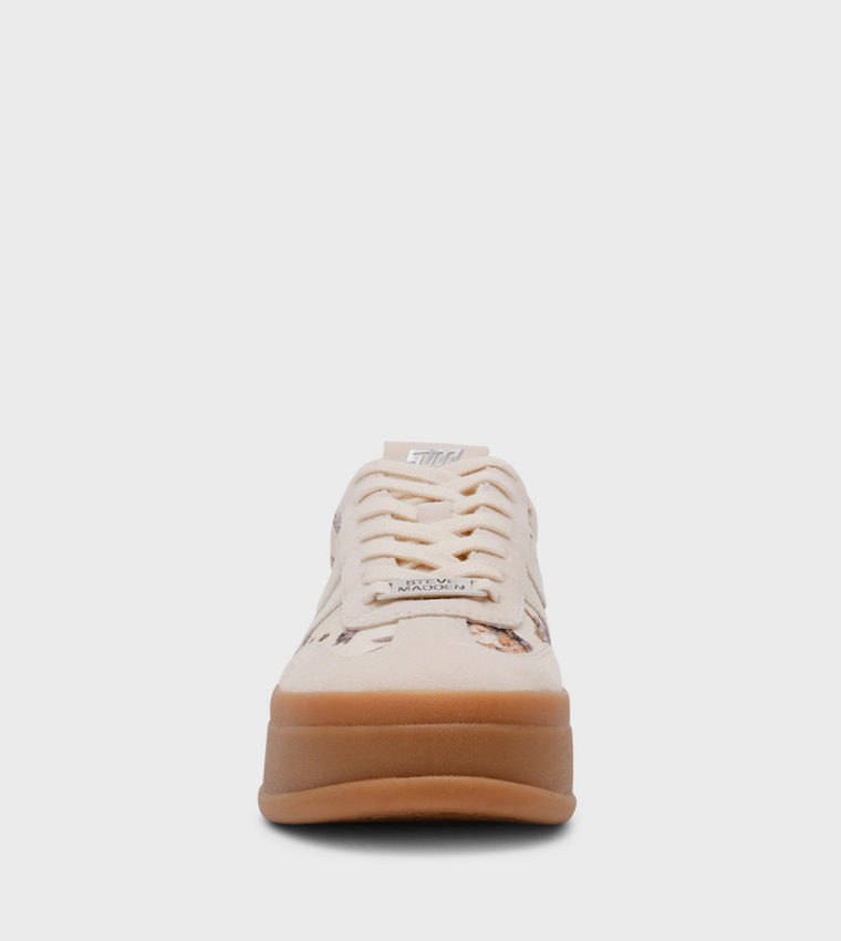 OFF-TRACK Printed Lace-Up Platform Sneakers