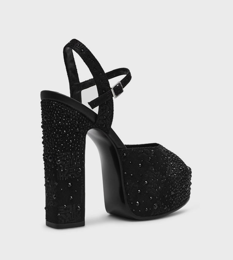 TANDEM-SMR Embellished Heel Sandals