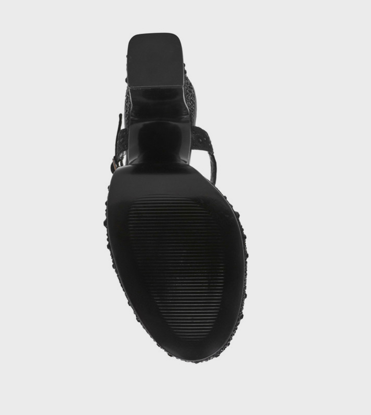 TANDEM-SMR Embellished Heel Sandals