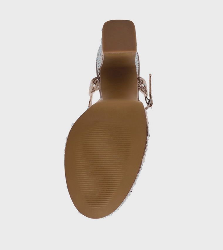 TANDEM-SMR Embellished Heel Sandals