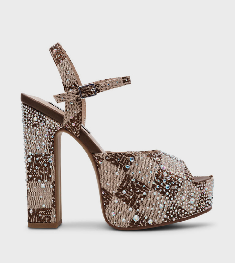TANDEM-SMR Embellished Heel Sandals