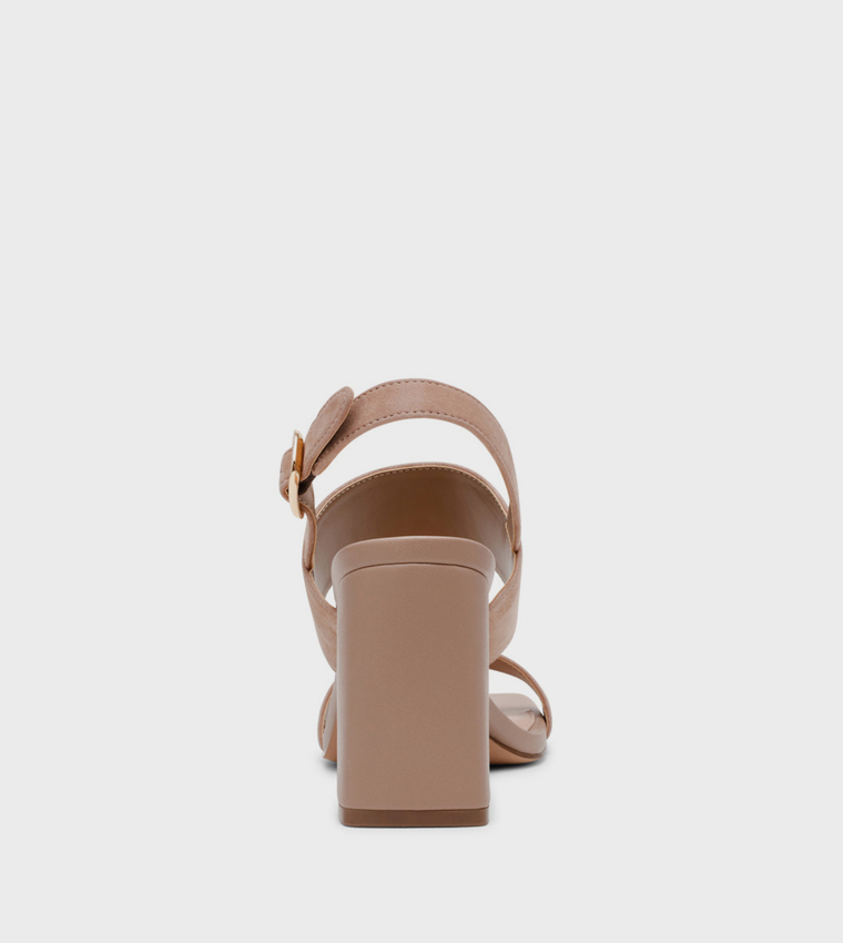 WENDIE Open Toe Block Heel Sandals