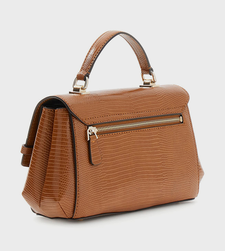 MELINDA Textured Top Handle Bag